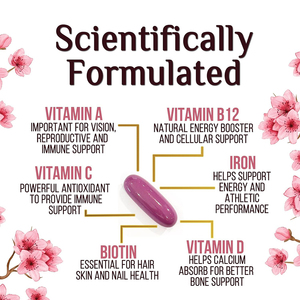 Complément alimentaire multi-vitamines pour femmes certifié, à base d'ingrédients naturels, favorisant la santé des os et des muscles, en gélules molles, avec dosage personnalisé (OEM/ODM). - Product Image 4