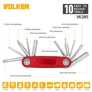Mini <span class=keywords><strong>vélo</strong></span> multifonctionnel 10 en 1, outils d'équitation pour bicyclette, multi-usage <span class=keywords><strong>à</strong></span> la maison, tournevis d'entretien, meilleure vente pour l'extérieur - Product Image 3