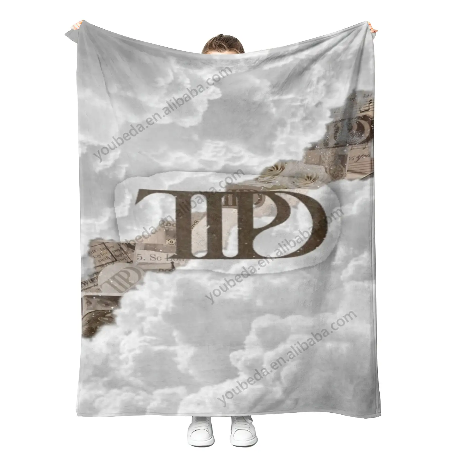 newest arrivals wholesale custom new album cover ttpd Eco-Friendly woven Polyester microfiber Taylor Swift blankets throws