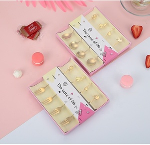 ส้อมช้อนรับประทานอาหารทำจากสแตนเลส304ช้อนตักผลไม้ช้อนกาแฟรูปดวงจันทร์สุดสร้างสรรค์ชุดกล่องของขวัญ - Product Image 5