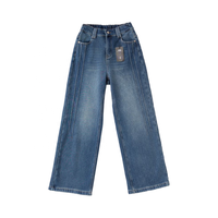 Jean ample pour femme de grande taille, coupe large, à double couture, de haute qualité, décontracté, extensible, séchage rapide, respirant, bleu