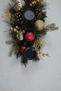 Manufacturer Customized <b>Candle</b> Holder Christmas Decoration <b>Green</b> Artificial <b>Candle</b> Holder - Product Image 4