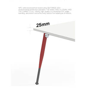 Greatway, nuevas <span class=keywords><strong>ideas</strong></span> de productos, escritorio de trabajo para 2 personas, mesa larga, blanca, marrón, estación de trabajo de oficina, 2017 - Product Image 6