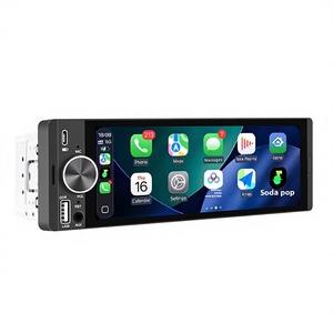 TOPSOURCE Schermo Singolo da 6,28 Pollici MP5 per Auto con CarPlay, Navigazione Online e Controllo Multimediale Centrale - Product Image 1