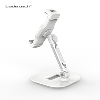 Support de téléphone et tablette universel en métal flexible et pliable avec support de fixation réglable compatible avec la marque Ledetech