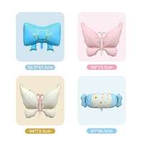 Ballons en aluminium mats en forme de papillon, nœud papillon gonflable réutilisable, bonbons pour la décoration de fête d'anniversaire, de mariage, de baby shower, ballon à l'hélium