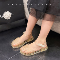 Sandales de plage pour filles, chaussures plates pour enfants, sandales décontractées à lanières, sandales gladiateur pas chères pour filles