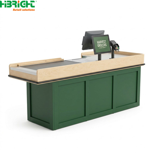Modern Retail <b>Checkout</b> <b>Counter</b> POS Cashier Desk Stainless Steel Front <b>Counter</b> for Pharmacy Supermarket Store - Product Image 6
