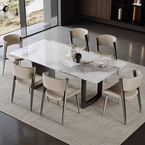 Vente en gros de meubles de luxe nouveau design Chaises de salle à manger en cuir avec pieds en métal - Product Image 2