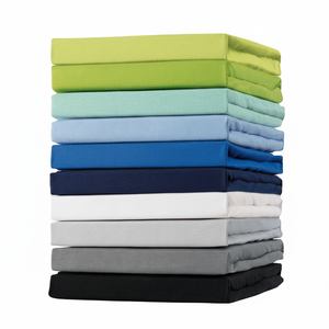 Sábana bajera ajustable de Jersey de algodón de alta calidad, gran oferta, sábanas a cuadros de Color personalizado para temporada de hoteles para bodas, precio bajo - Product Image 1