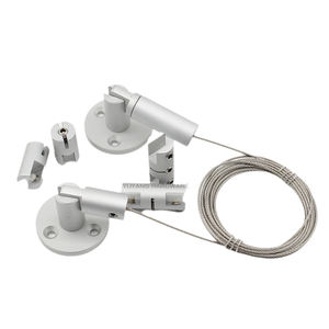 <span class=keywords><strong>Kit</strong></span> de gestion de câbles en aluminium à <span class=keywords><strong>fixation</strong></span> fixe avec clips pour câbles (0,8 mm-3,0 mm) pour enseignes et affiches - Product Image 2