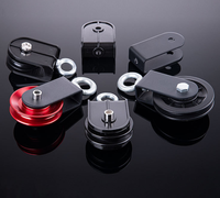 Set Lengkap Katrol Tali Aluminium Alloy dengan Braket Senyap, Diameter Lubang dan Pitch 75mm untuk Peralatan Kebugaran Rumah/Gym