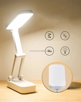 Portable 3 couleurs Dimmable tactile pliable lampe de Table chevet lecture Protection des yeux veilleuse USB rechargeable Led lampes de bureau