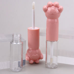 Design novità grazioso lucidalabbra a zampa di gatto contenitore vuoto da 8ml rosa artigli vuoti per lucidalabbra tubi con bacchetta - Product Image 3