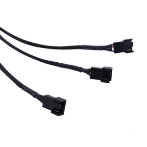 PC Fan 4Pin uzatma kablosu 1 ila <span class=keywords><strong>3</strong></span> PWM Fan Splitter kablo PC kasa Fan adaptör kablosu 27cm - Product Image 5