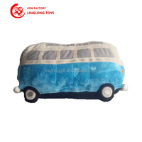 Voiture en peluche bleue personnalisée à la mode Jouets préférés de l'autobus en peluche par les enfants Véhicule en peluche de haute qualité Poupées cadeau pour les enfants