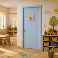 Portes en bois écologiques anti-pincement pour maternelles, conception anti-collision pour projets scolaires, commande en gros pour salles de classe