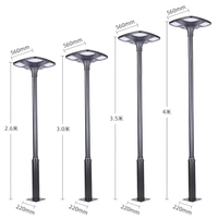 Vente directe usine – Lampadaire solaire intégré 20W 30W 40W 50W IP65 à commande vocale pour jardin et aménagement paysager, température de couleur multiple