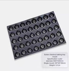 Molde para Pastel y Muffins, 40 Cavidades, Forma de Castaña, Antiadherente, para Hornear en Horno (Negro) - Product Image 4