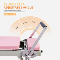 Reformer de Pilates Plegable, Portátil, Resistente y que Ahorra Espacio, Ecológico, Color Rosa, Ajustable, Multifuncional, para Entrenamiento del Core en Casa