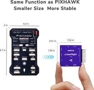 Radiolink Crossflight Flight Controller 2-12S 10 PWM OSD Modul Konektor JST GH1.25 Port USB Tipe-C Balap Logam Plastik - Product Image 3