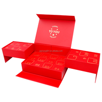 Vente en gros boîte cadeau mystère avec logo personnalisé boîte en papier en carton 12 jours bonbons calendrier de l'avent
