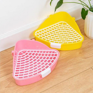 Bac à litière pour lapin en plastique moyen avec conception de toilette d'angle pour <span class=keywords><strong>furet</strong></span> hamster chat et cochon d'inde - Product Image 2