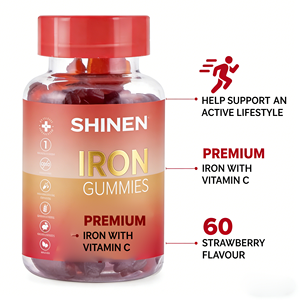 Gummies personnalisées avec logo pour le soutien immunitaire et l'énergie sanguine, supplément de fer végétalien pour adultes - Product Image 2