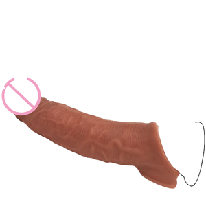 Realista TPE silicona pene extensor manga consolador condón suave adultos juguetes sexuales para la eyaculación retardada diversión para parejas - Product Image 2