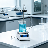 Pengaduk Magnetik Digital dengan Hotplate, Timer 9999 Menit, Layar LCD, Pengaduk Pemanas Laboratorium untuk Penelitian Sains