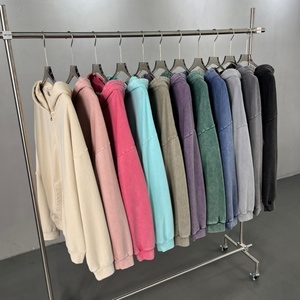 Vente en gros de sweats à capuche pour hommes sans cordon, avec fermeture éclair intégrale, impression en relief, logo personnalisé, pull noir à fermeture éclair, fabricants - Product Image 3