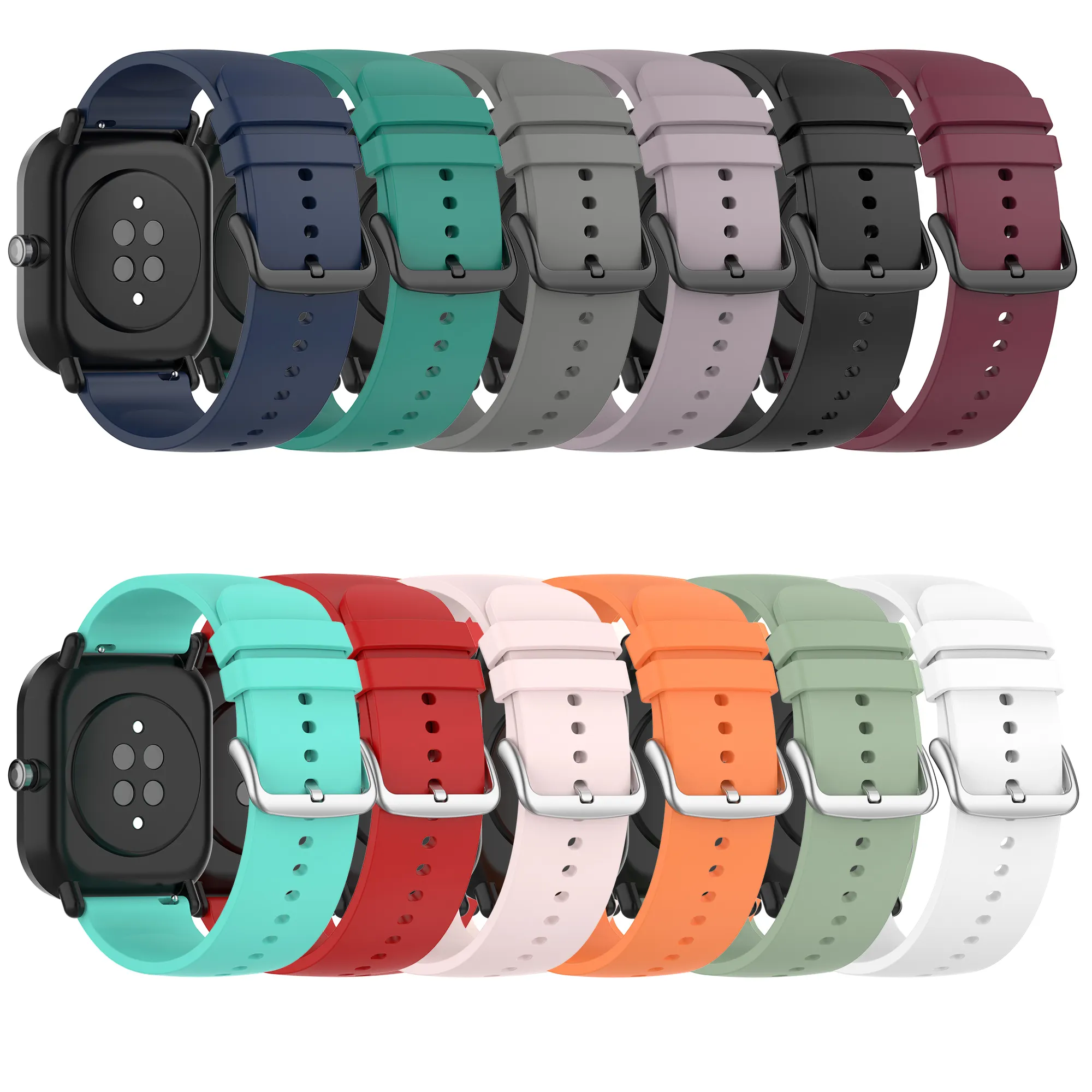 New 20mm Silicone Smart Watch Strap Band for Huami Amazfit GTS 3 GTS2 2mini GTS GTS2e Bip Lite U Pop