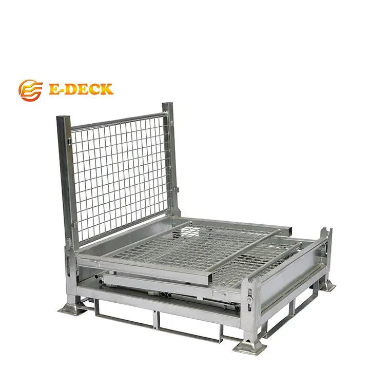 Fabricante de servicio pesado Proveedor China Caja de apilamiento de alta calidad Pallet Mesh Stillage