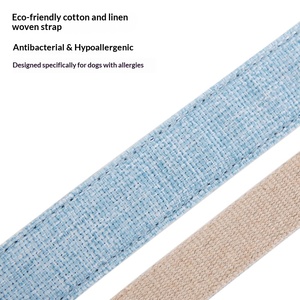 Grenzüberschreitende Haustierbedarfsartikel Hundehalsband Groß/Mittel/Klein Teddy Chai Potalado Reiner Hanf Antibakteriell Hypoallergen Schnalle Alle Größen - Product Image 2