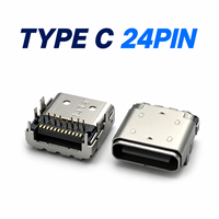 Connecteur d'interface USB C 24 broches de qualité industrielle pour équipements d'automatisation et systèmes de terminaux intelligents