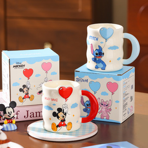 <span class=keywords><strong>Taza</strong></span> de Cerámica Mickey <span class=keywords><strong>Stitch</strong></span> Angel, Linda <span class=keywords><strong>Taza</strong></span> de Café con Relieve de Globo <span class=keywords><strong>3D</strong></span>, 400 ml, <span class=keywords><strong>Taza</strong></span> para Beber en Casa u Oficina - Product Image 1
