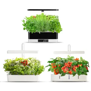 Kit hidropónico LED para jardín interior, sistema hidropónico aero para vivero