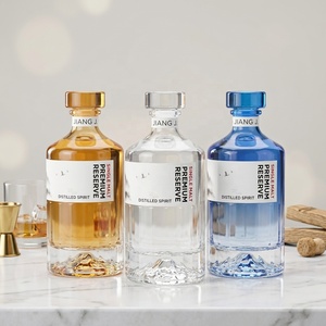 Bouteille à liqueur en verre transparent à fond épais de qualité supérieure, 100 ml, 250 ml, 500 ml, bouteilles rondes pour spiritueux, pour l'artisanat et l'emballage - Product Image 4