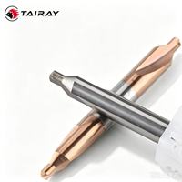 Foret de centrage TAIRAY haute vitesse en carbure de cobalt plaqué titane, double tête, pour acier et aluminium