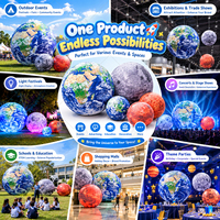 Grande sphère gonflable planétaire, planètes Terre, Lune, Mars imprimées en 3D pour fêtes à thème, spectacles, centres commerciaux et décorations de fêtes