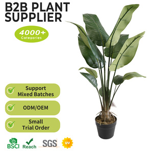 Fabricant <span class=keywords><strong>d</strong></span>'arbres artificiels de type Traveler's Tree, 90 cm, en PE, plantes artificielles de luxe, bonsaïs de haute qualité, résistants aux intempéries, écologiques et durables - Product Image 2