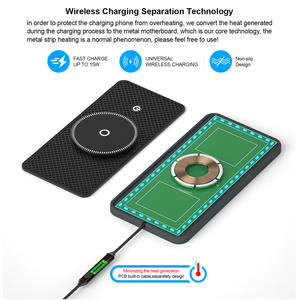 <span class=keywords><strong>Chargeur</strong></span> sans fil 15W, station de charge inductive pour voiture, <span class=keywords><strong>chargeur</strong></span> sans fil antidérapant pour voiture, <span class=keywords><strong>tapis</strong></span> de charge pour voiture pour iPhone 16 15 - Product Image 3