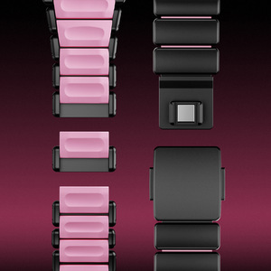 Bracelet en acier inoxydable de luxe pour Apple Watch Ultra 2 Series 10 11, bracelet magnétique en silicone tendance pour femmes, iWatch 38 mm-49 mm - Product Image 4