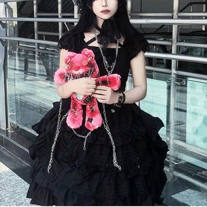Bolsa de Hombro Cruzada de Diseño Original con Diseño de Muñeca Gótica Oscura, Bolsos de Hombro para Mujer, Mochilas Dulces y Geniales para Halloween - Product Image 4