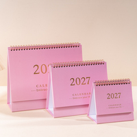 Vente directe d'usine, calendrier de bureau de haute qualité 2027, impression de calendrier de table, calendrier de bureau personnalisé imprimé sur mesure, calendrier de bureau 2027 personnalisé