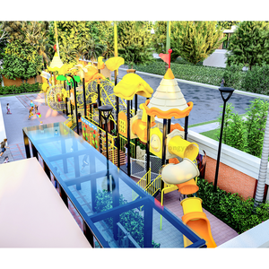 <span class=keywords><strong>Parque</strong></span> de atracciones Equipo al aire libre con toboganes y senderos de aventura para un juego emocionante - Product Image 5