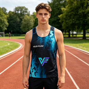Débardeur Vert Décontracté pour Homme, Broderie Machine, Sans Manches, Coton Lourd 100%, Idéal Fitness et Gym - Product Image 2