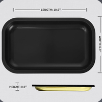 Vente en gros Plateau roulant 27x16ccm avec couvercle magnétique Plateau de service Kit d'accessoires pour fumer