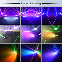 Barre de lumière DJ professionnelle portable pour discothèque, 2x30W Moving Head, 2pcs 6x8W RGBW 4-en-1 LED Par Bar, éclairage de scène avec support