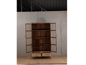 Vitrine d'exposition haut de gamme en bois massif avec portes en verre transparent et artisanat de qualité supérieure - Product Image 6
